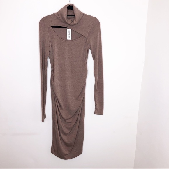 Bump Biddy NWT Maternity Turtleneck Ruched Dress - Picture 1 of 6